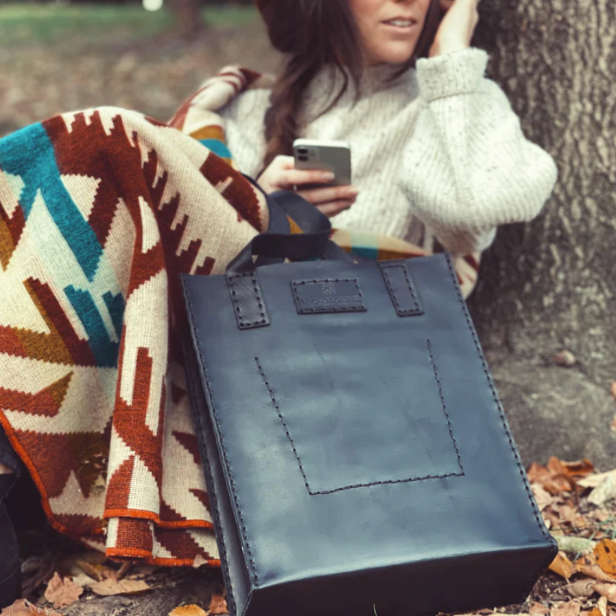 Beyond Borders Collective - Leather Tote Bag - Black
