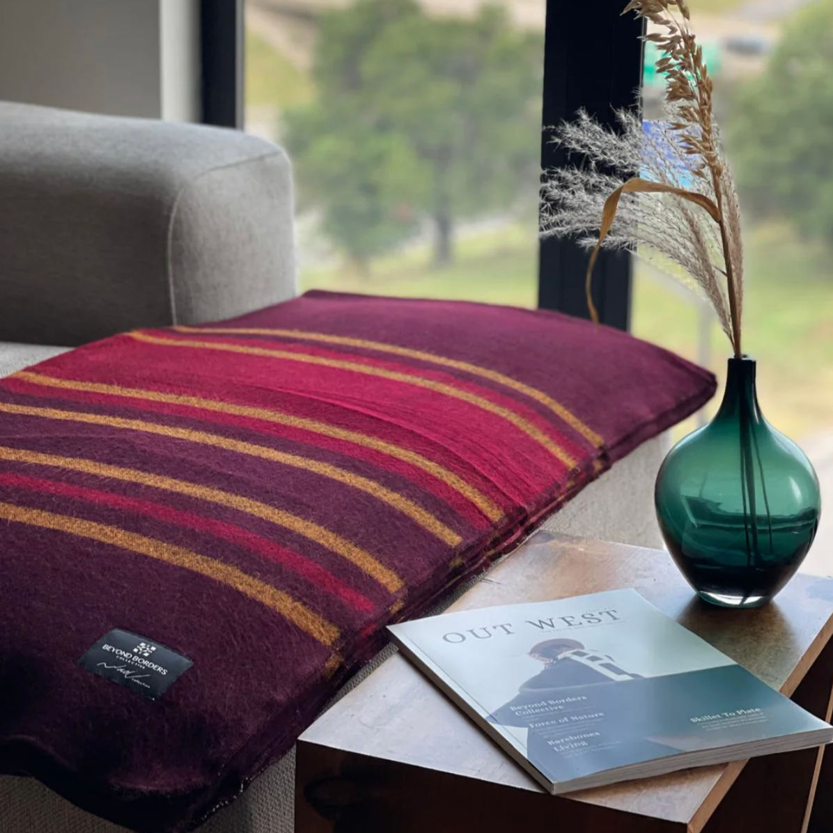 Beyond Borders Collective - Tierra Blanket - Redwood