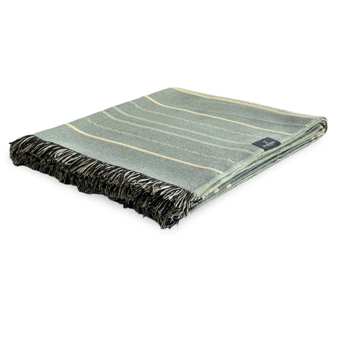 Beyond Borders Collective - Equinoccio Throw Blanket - Mint / Natural