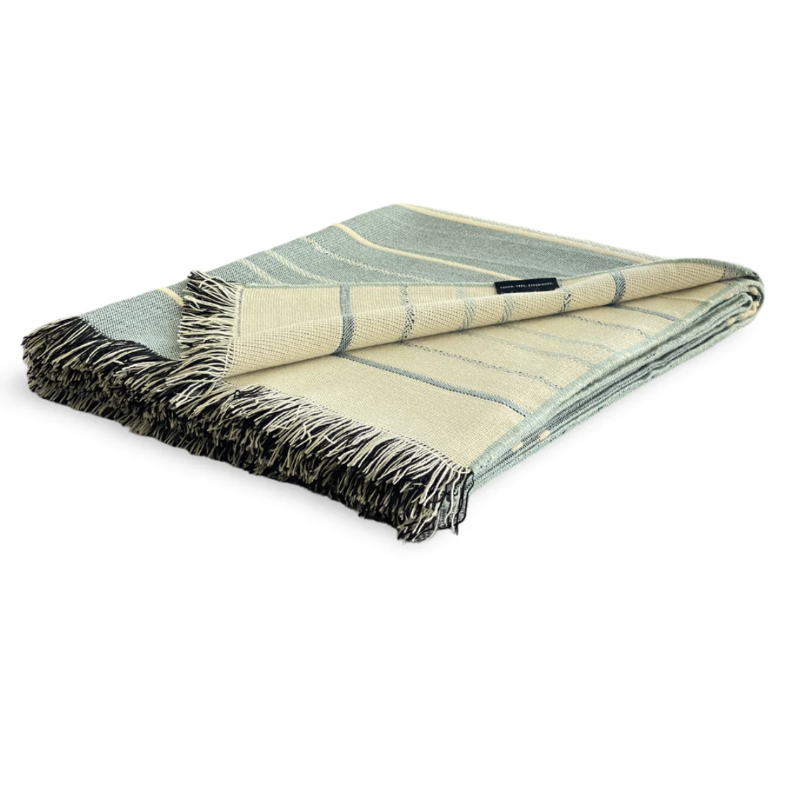 Beyond Borders Collective - Equinoccio Throw Blanket - Mint / Natural