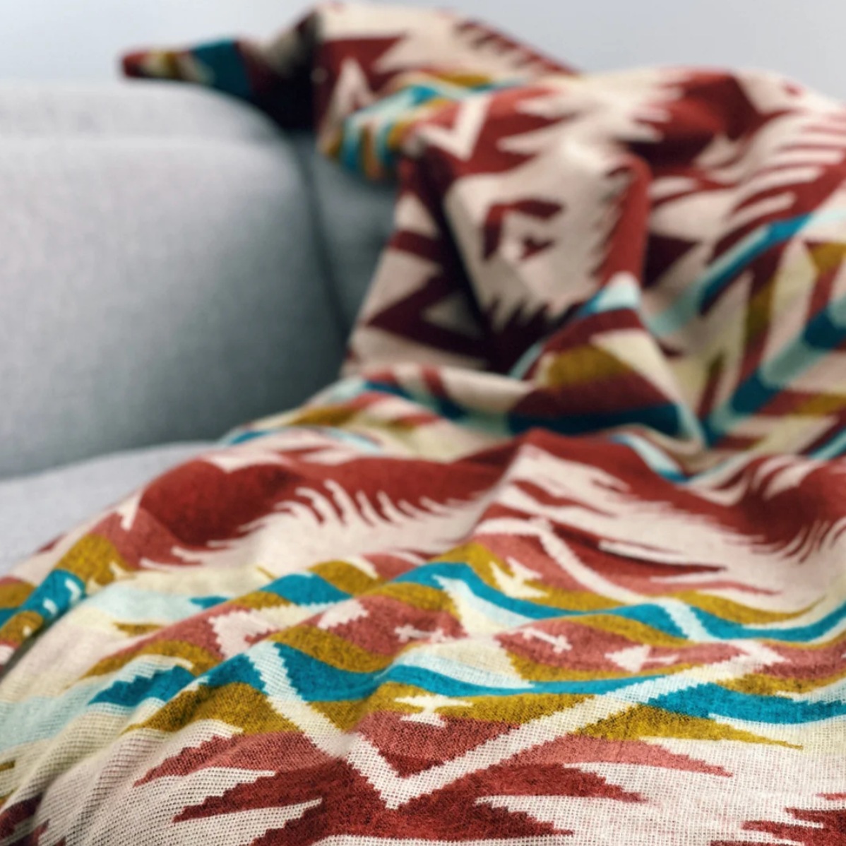 Beyond Borders Collective - Canoa Blanket - Terracotta Sunrise