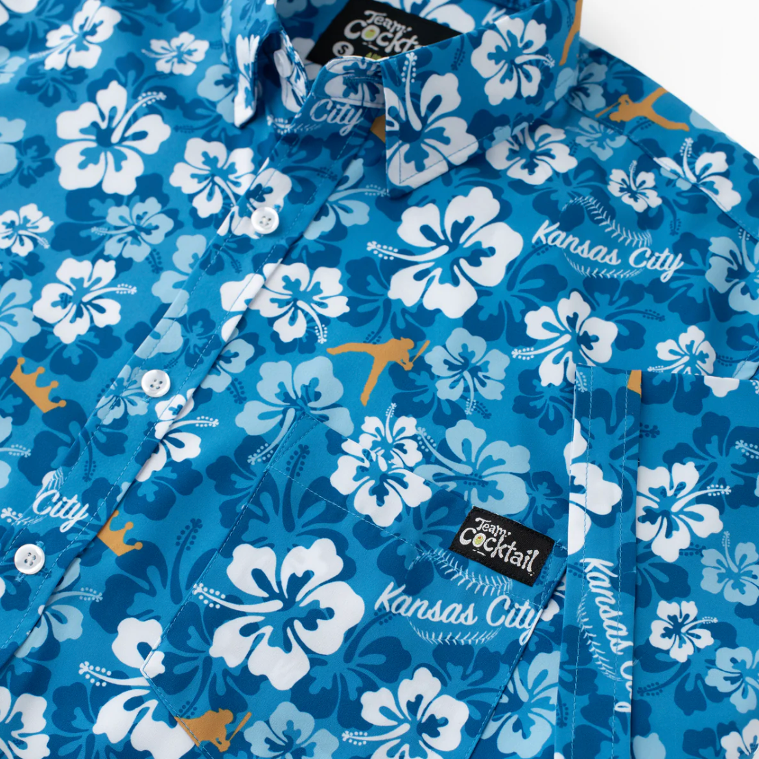 Team Cocktail - KC Royal Floral Unisex Button Up