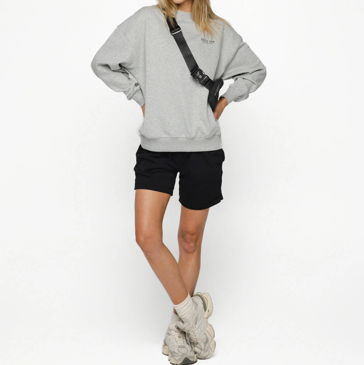 Good Era - Self Care Club French Terry Classic Crewneck - Grey