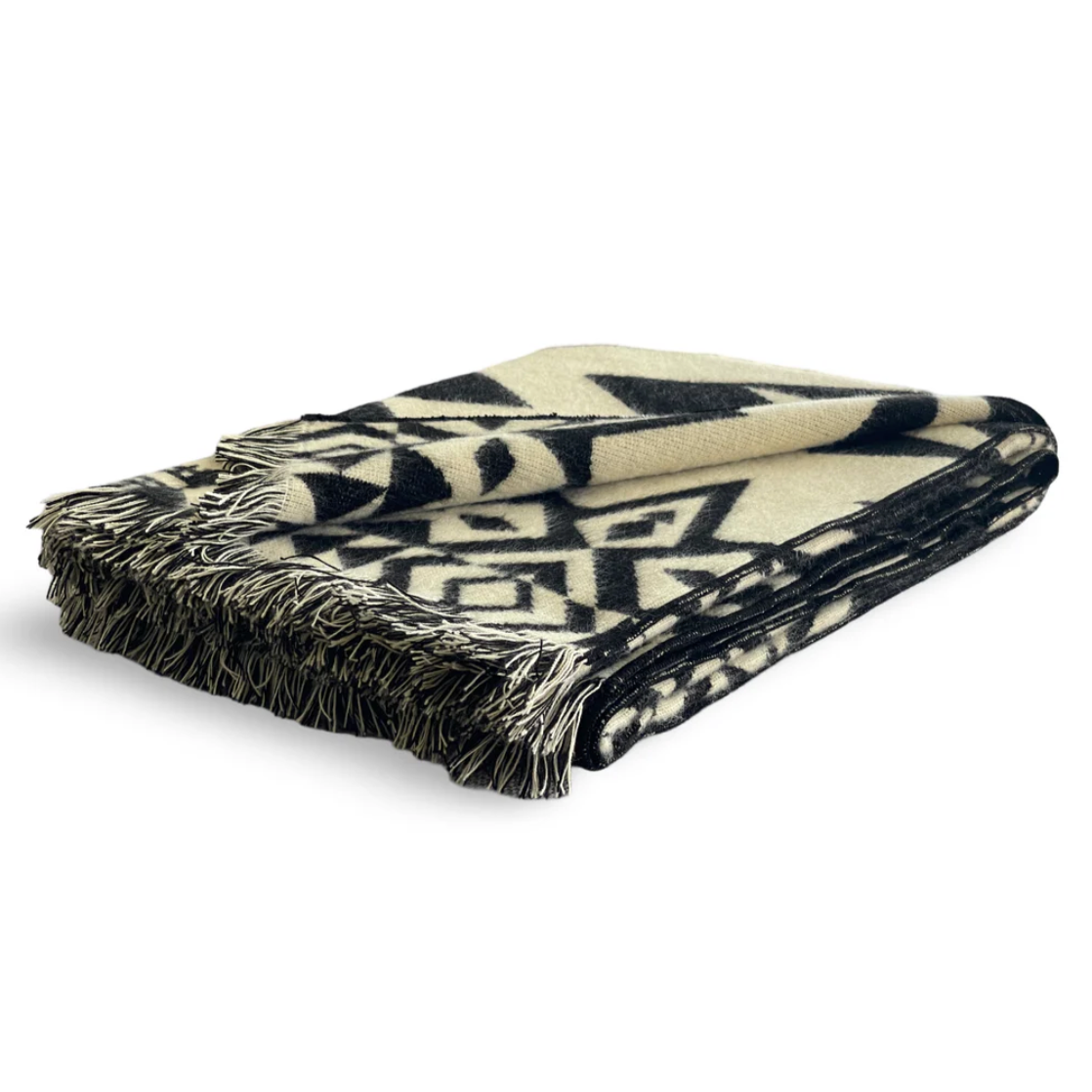 Beyond Borders Collective - Awa Throw Blanket - Natural / Black