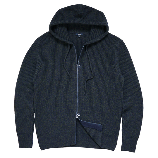Benson - Digsley Heathered Zip Up Hoodie - Navy