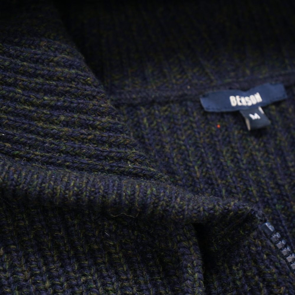 Benson - Digsley Heathered Zip Up Hoodie - Navy