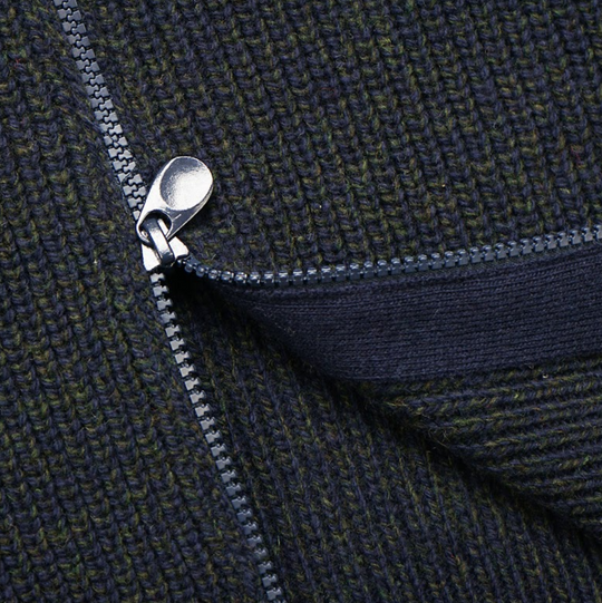 Benson - Digsley Heathered Zip Up Hoodie - Navy