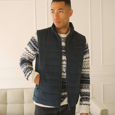 Benson - Everest Microsuede Vest - Navy