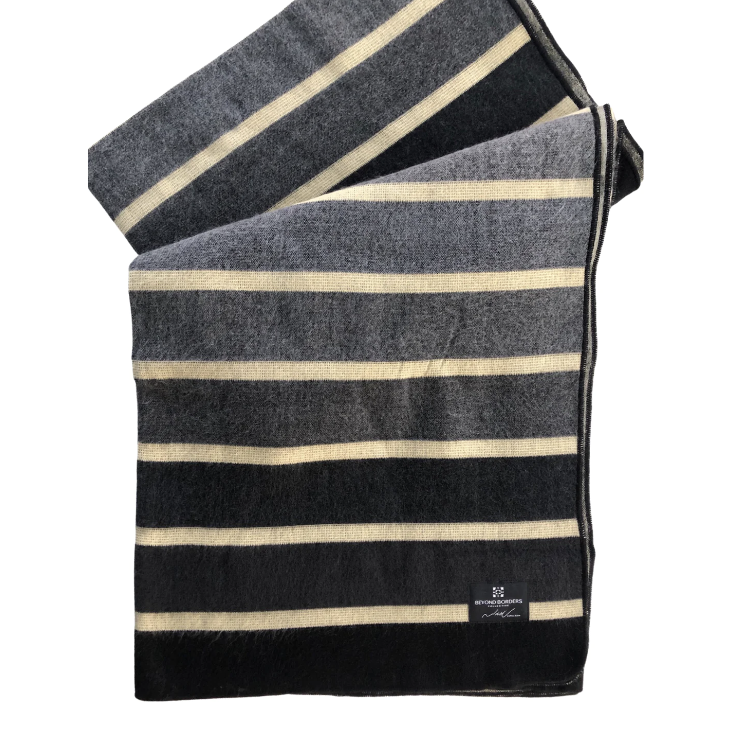 Beyond Borders Collective - Caminante Blanket - Greyscale