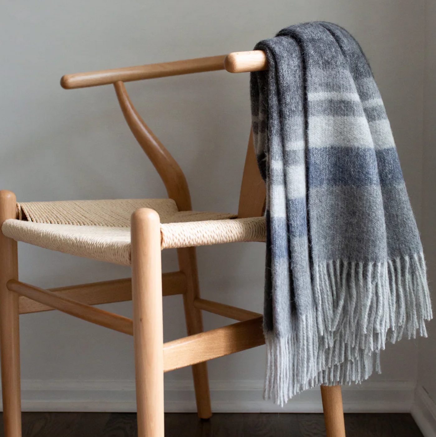 Beyond Borders Collective - Campestre Throw - Grey/Blue