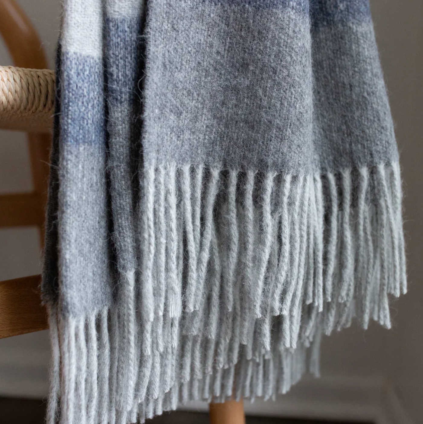 Beyond Borders Collective - Campestre Throw - Grey/Blue