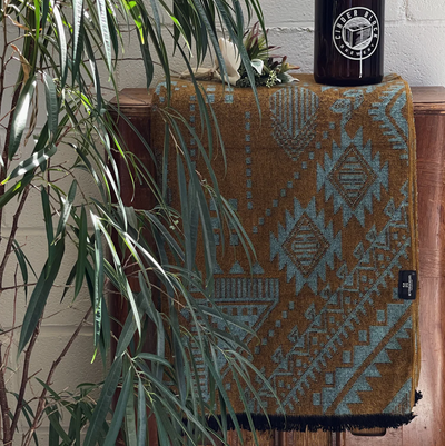 Beyond Borders Collective - Quito Throw - Mint/Mustard Yellow