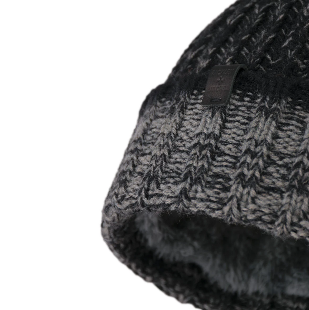 Bickley + Mitchell - Beanie w/ Faux Fur Lining - Black Twist