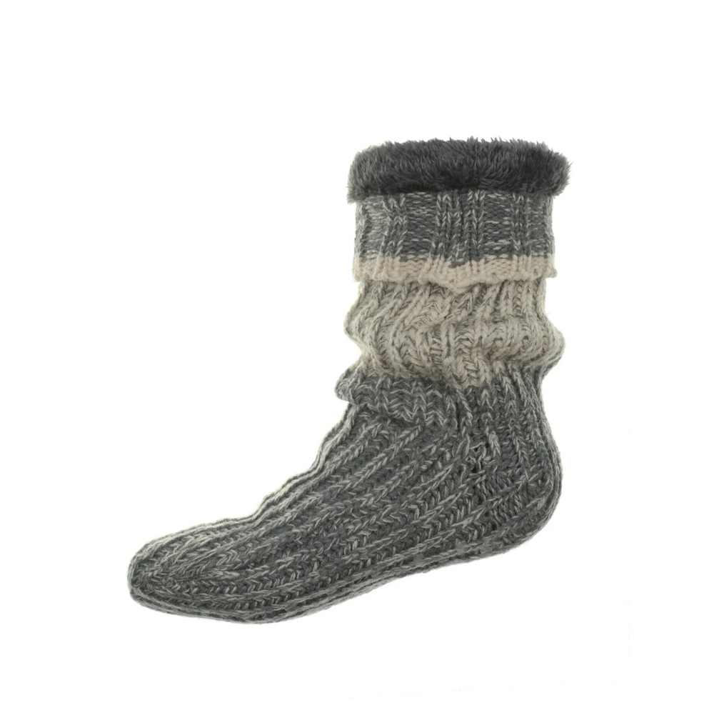 Bickley + Mitchell - Socks w/ Faux Fur Lining - Linen Twist