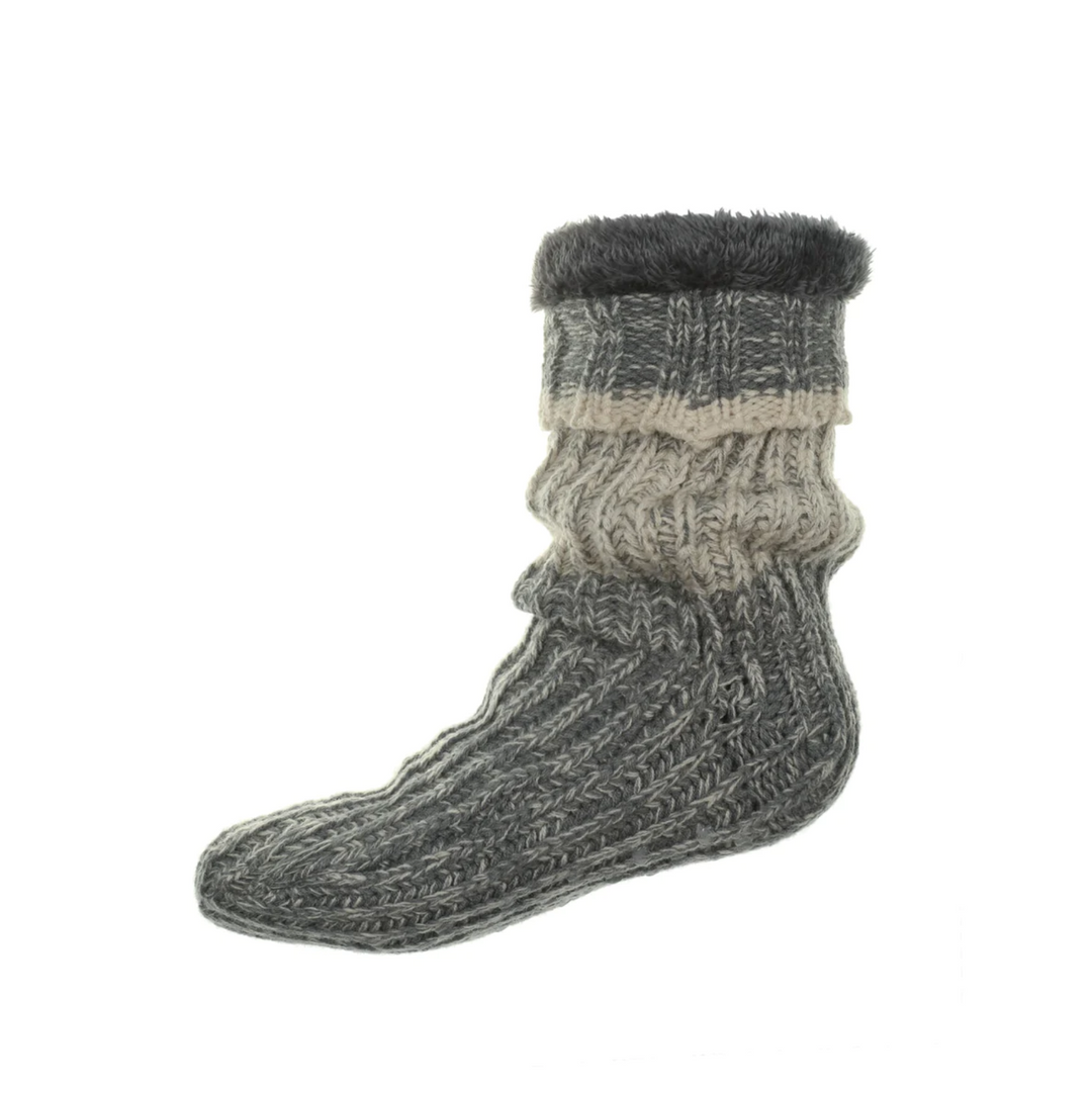 Bickley + Mitchell - Socks w/ Faux Fur Lining - Linen Twist