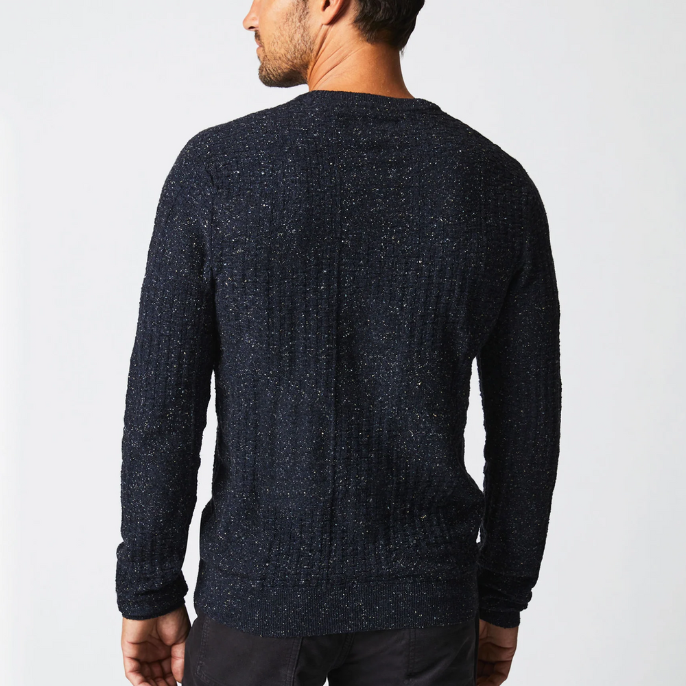 Billy Reid - Weave Sweater Crew - Navy Marled