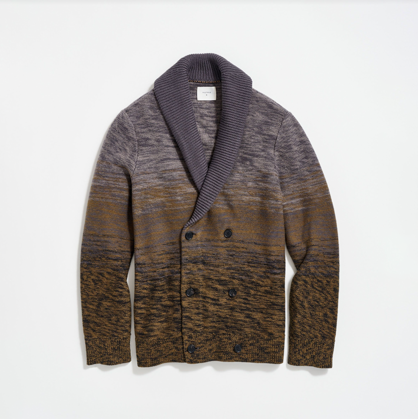 Billy Reid - Gradient Stripe Cardigan - Olive / Charcoal