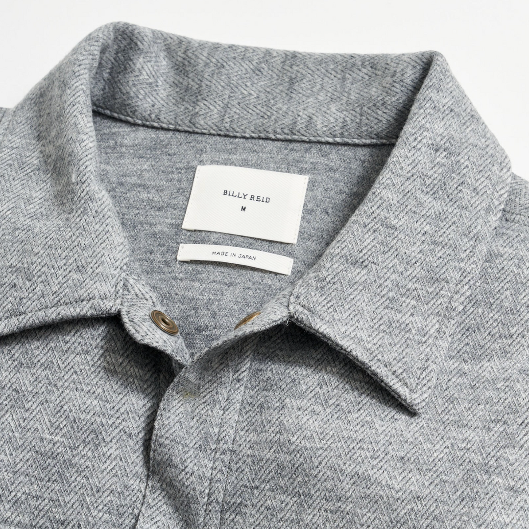 Billy Reid - Herringbone Wool Shirt Jacket - Medium Grey