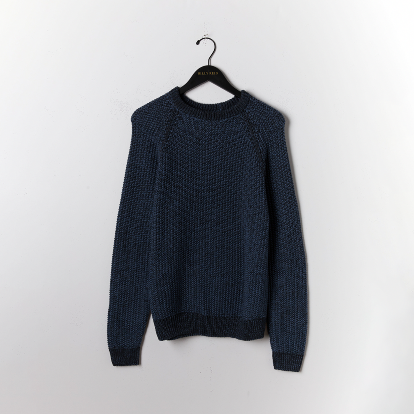 Billy Reid - Marled Crewneck Sweater - Carbon Blue