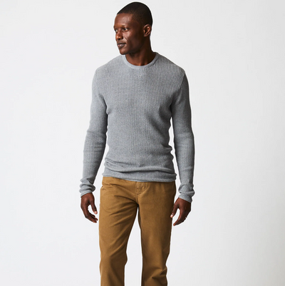 Billy Reid - Mini Waffle Crew - Grey