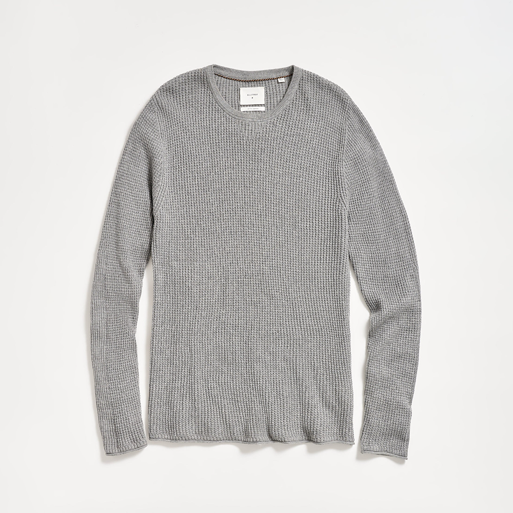 Billy Reid - Mini Waffle Crew - Grey