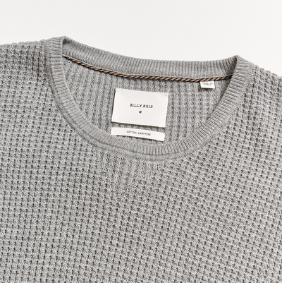 Billy Reid - Mini Waffle Crew - Grey