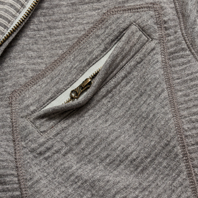 Billy Reid - Quilted Half Zip - Medium Grey