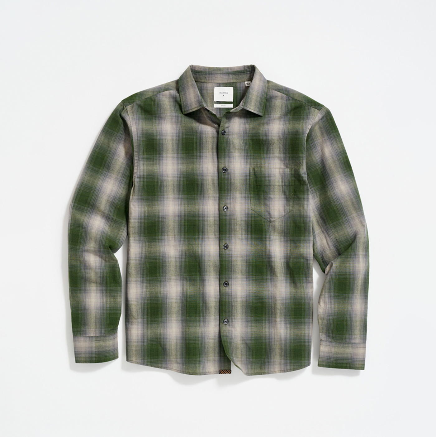 Billy Reid - Shadow Plaid Tuscumbia Shirt - Green / Grey