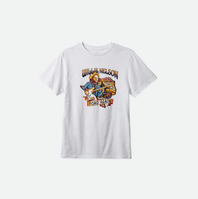Brixton - Willie Nelson Again Road Short Sleeve Tee - White