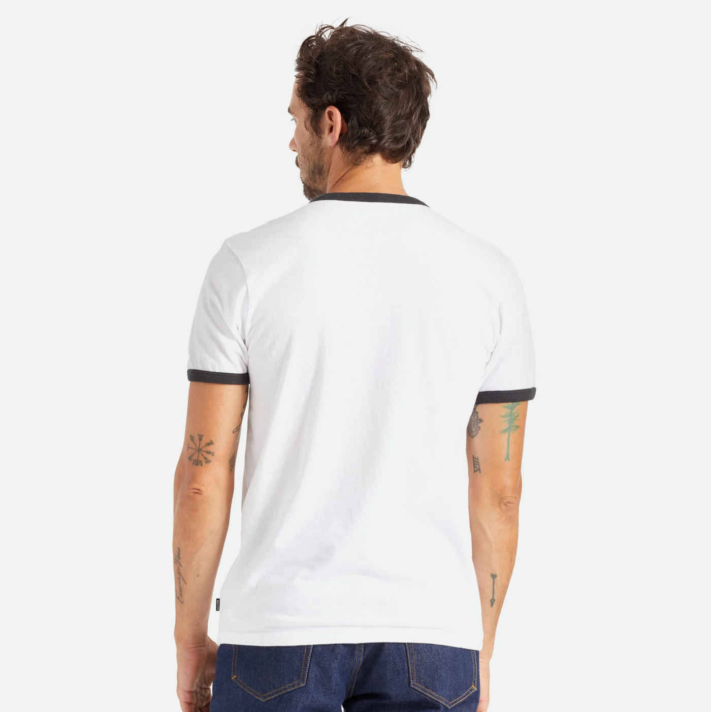 Brixton - Willie Nelson Shotgun Short Sleeve Ringer Tee - White