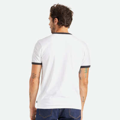 Brixton - Willie Nelson Shotgun Short Sleeve Ringer Tee - White