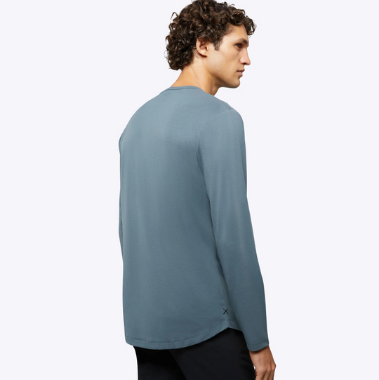 Cuts - AO Long Sleeve Curve-Hem Tee - Petrol