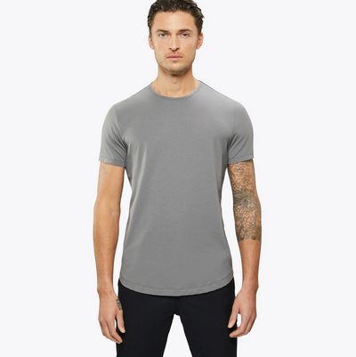 Cuts - Crew Curve-Hem T-Shirt - Wolf
