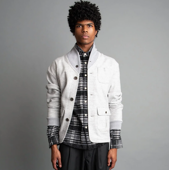 Descendant of Thieves - Infantry Cardigan - Ghost Grey