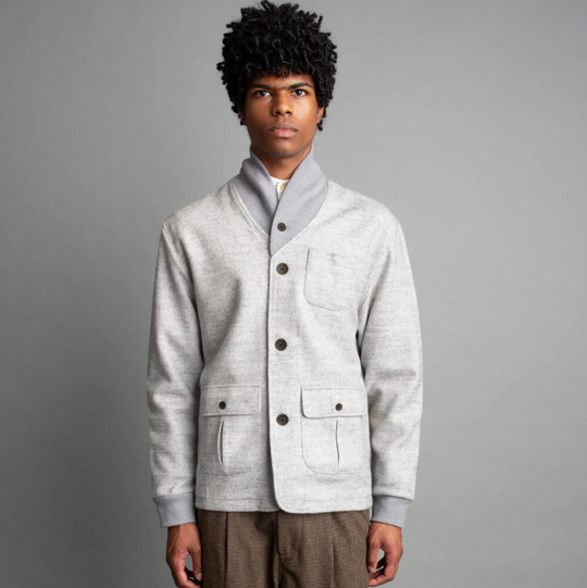 Descendant of Thieves - Infantry Cardigan - Ghost Grey