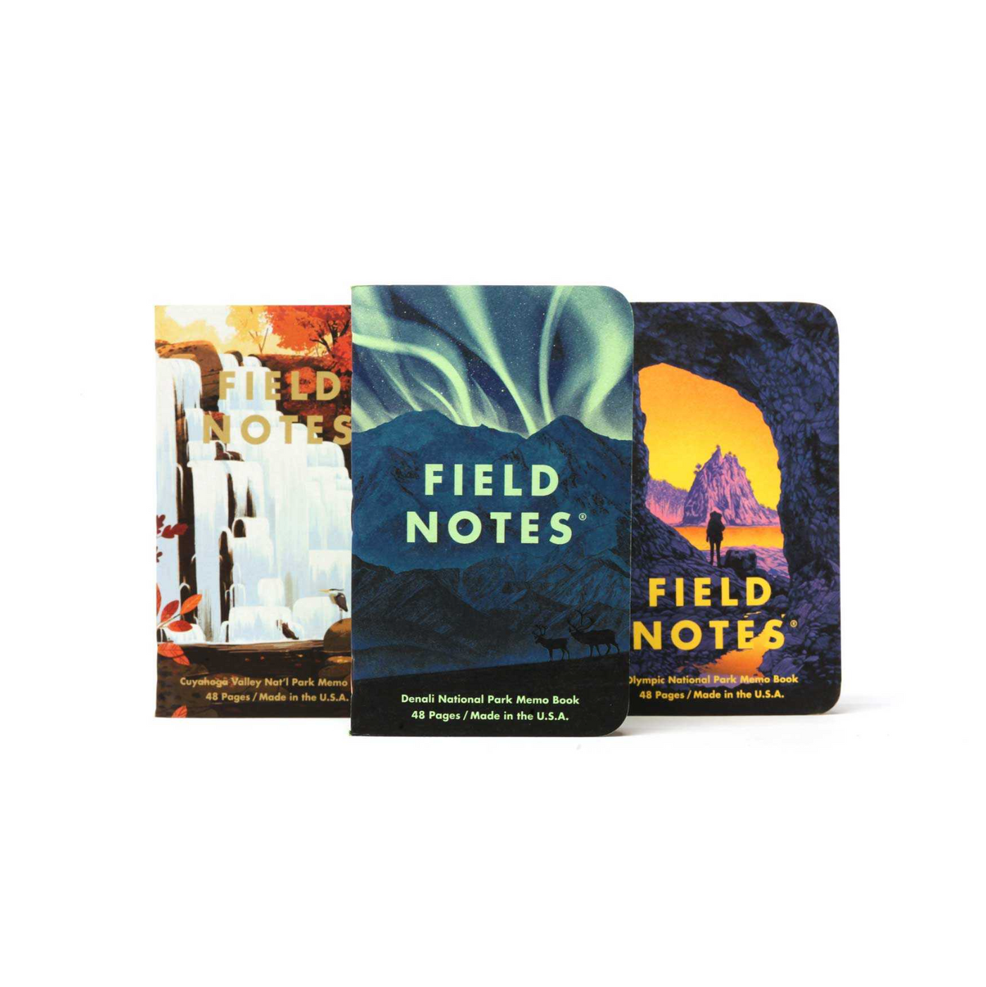 Field Notes - National Parks - Series E: Denali, Cuyahoga Valley, Olympic