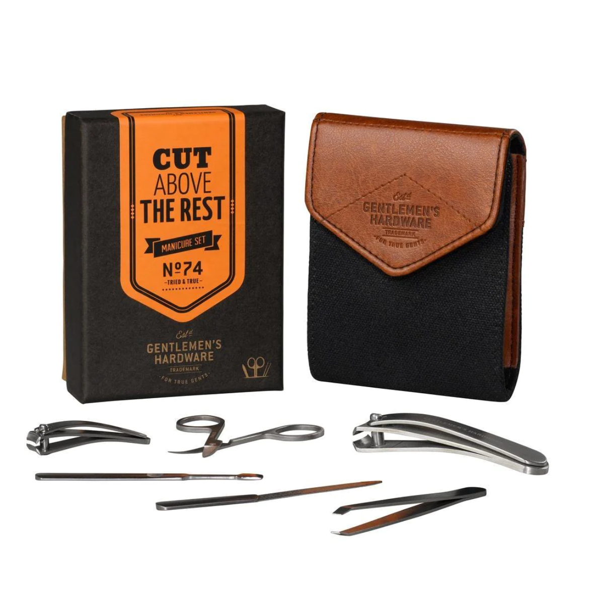 Gentlemen's Hardware - Canvas Manicure Set - Charcoal