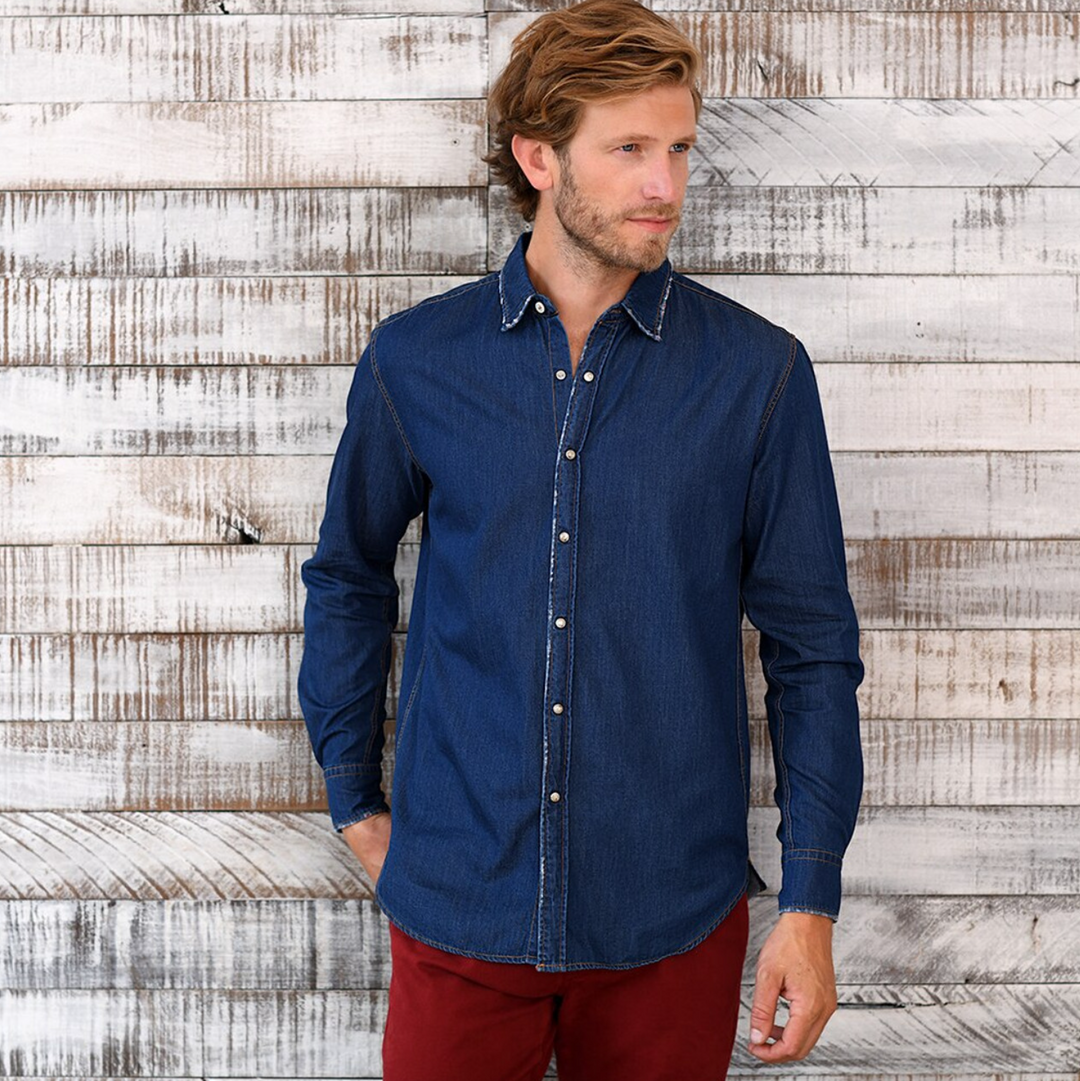 Jerry Kaye - Hand Distressed Denim Shirt
