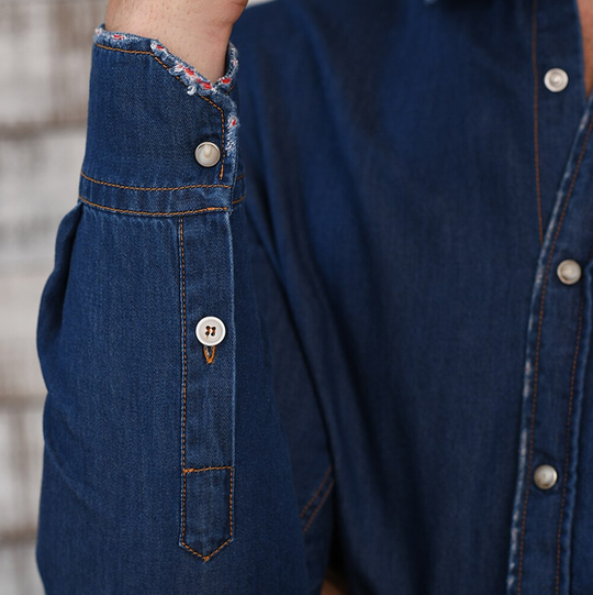 Jerry Kaye - Hand Distressed Denim Shirt