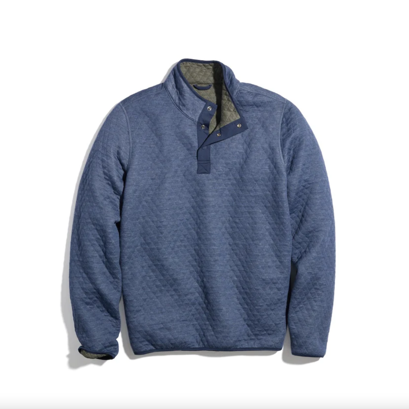 Marine Layer - Corbet Reversible Pullover - Navy / Olive Heather