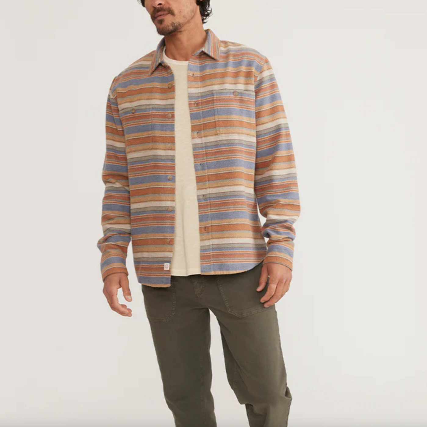 Marine Layer - Maddox Baja Stripe Overshirt