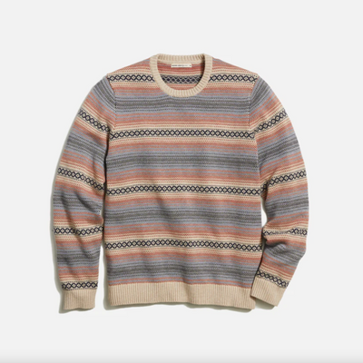 Marine Layer - Reed Jacquard Crew Sweater - Multi Stripe