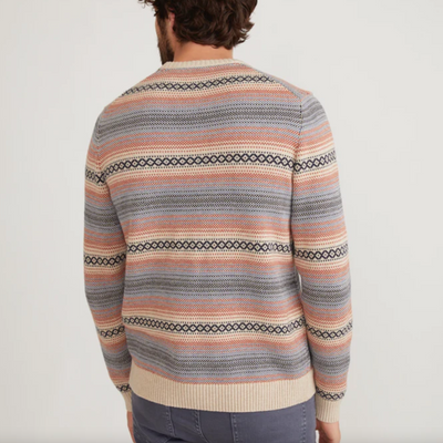 Marine Layer - Reed Jacquard Crew Sweater - Multi Stripe