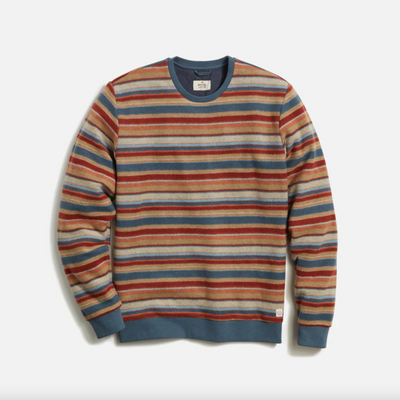 Marine Layer - Signature Fleece Out Crewneck - Baja Stripe