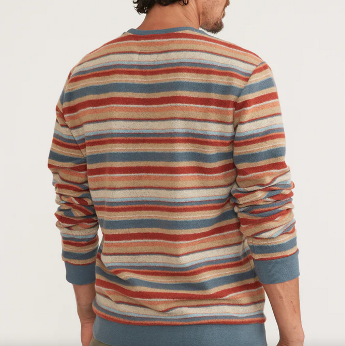 Marine Layer - Signature Fleece Out Crewneck - Baja Stripe