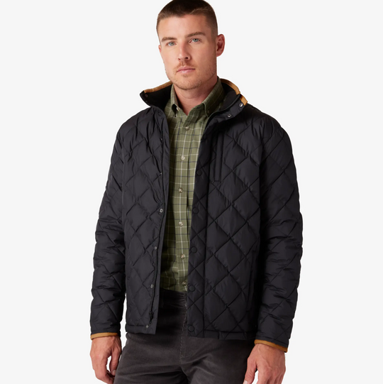 Mizzen + Main - Belmont Quilted Jacket - Black Solid