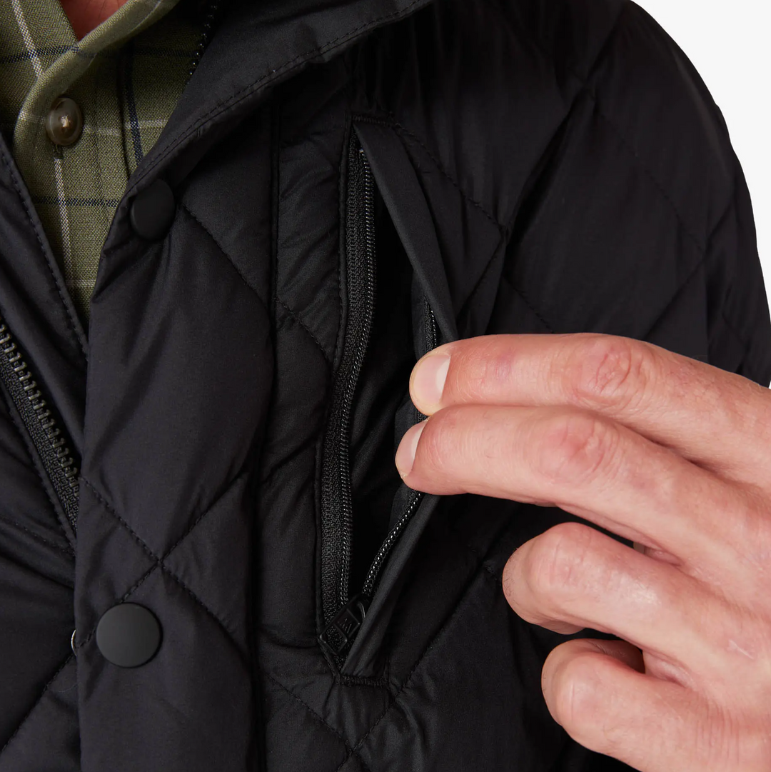 Mizzen + Main - Belmont Quilted Jacket - Black Solid