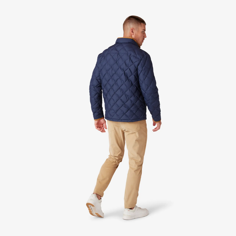Mizzen + Main - Belmont Quilted Jacket - Navy Solid