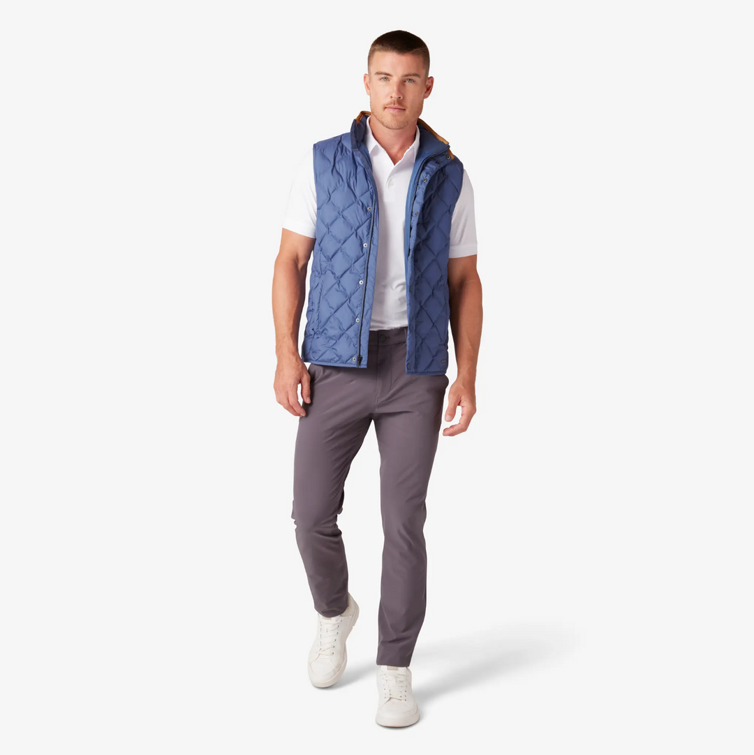 Mizzen + Main - Belmont Quilted Vest - Coastal Fjord Solid