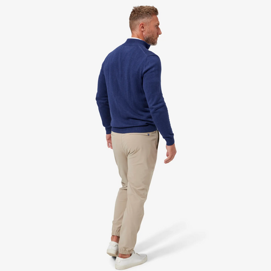 Mizzen + Main - Cassady 1/4 Zip - Medieval Blue Heather